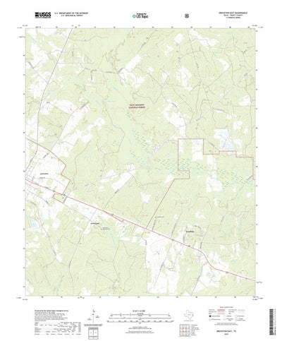 United States Geological Survey Groveton East, TX (2022, 24000-Scale) digital map