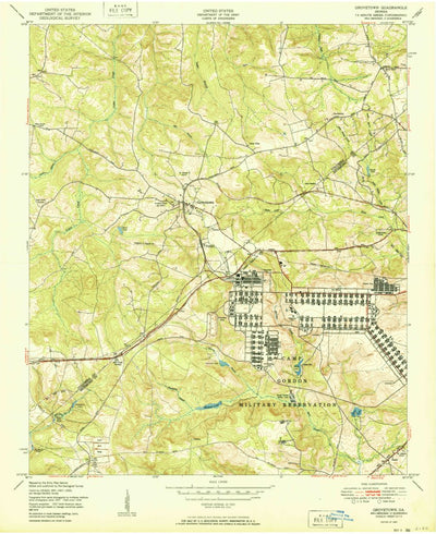United States Geological Survey Grovetown, GA (1950, 24000-Scale) digital map