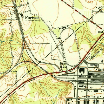 United States Geological Survey Grovetown, GA (1950, 24000-Scale) digital map