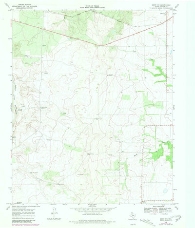 United States Geological Survey Grow NW, TX (1968, 24000-Scale) digital map