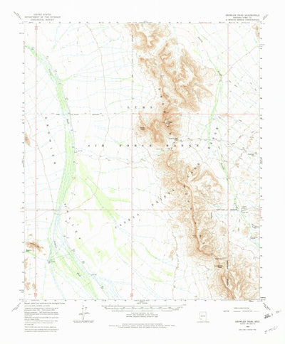 United States Geological Survey Growler Peak, AZ (1964, 62500-Scale) digital map
