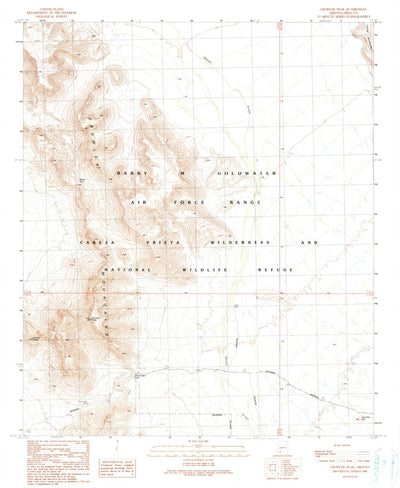 United States Geological Survey Growler Peak, AZ (1990, 24000-Scale) digital map