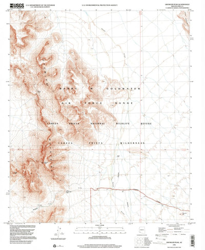 United States Geological Survey Growler Peak, AZ (1996, 24000-Scale) digital map