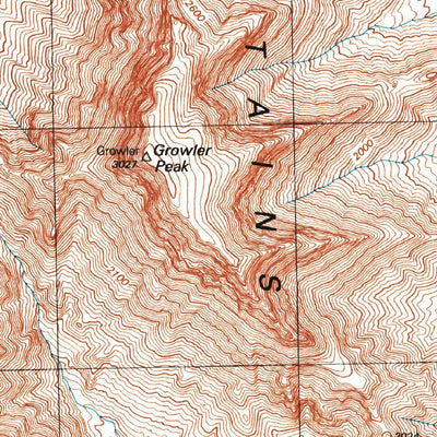 United States Geological Survey Growler Peak, AZ (1996, 24000-Scale) digital map