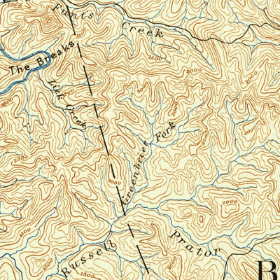 United States Geological Survey Grundy, VA-KY (1890, 125000-Scale) digital map