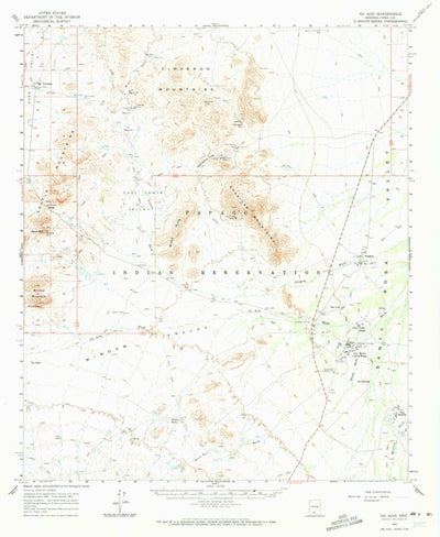 United States Geological Survey Gu Achi, AZ (1963, 62500-Scale) digital map