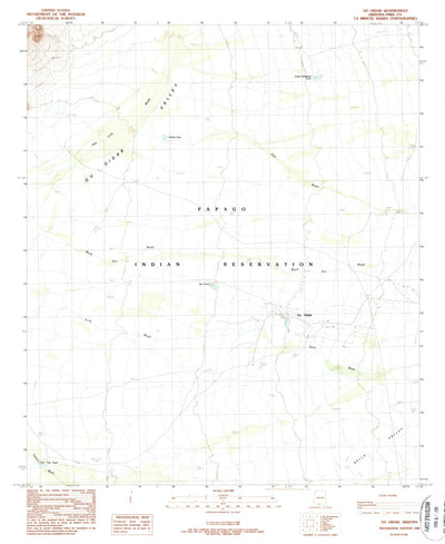 United States Geological Survey Gu Oidak, AZ (1988, 24000-Scale) digital map
