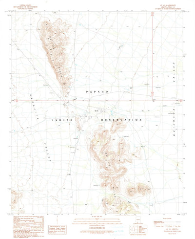 United States Geological Survey Gu VO, AZ (1990, 24000-Scale) digital map