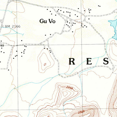 United States Geological Survey Gu VO, AZ (1990, 24000-Scale) digital map