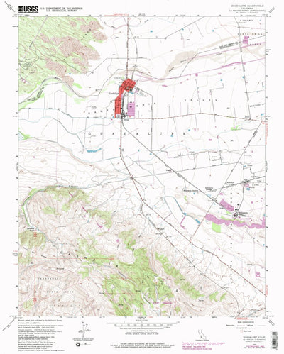 United States Geological Survey Guadalupe, CA (1959, 24000-Scale) digital map