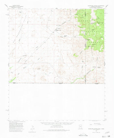United States Geological Survey Guadalupe Canyon, AZ-NM (1958, 62500-Scale) digital map