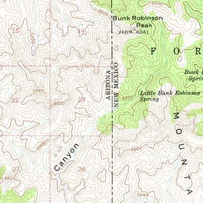 United States Geological Survey Guadalupe Canyon, AZ-NM (1958, 62500-Scale) digital map