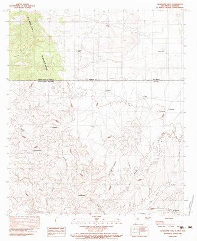 United States Geological Survey Guadalupe Pass, NM (1983, 24000-Scale) digital map