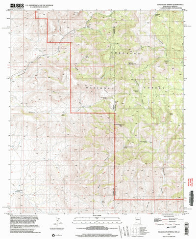 United States Geological Survey Guadalupe Spring, NM-AZ (1997, 24000-Scale) digital map