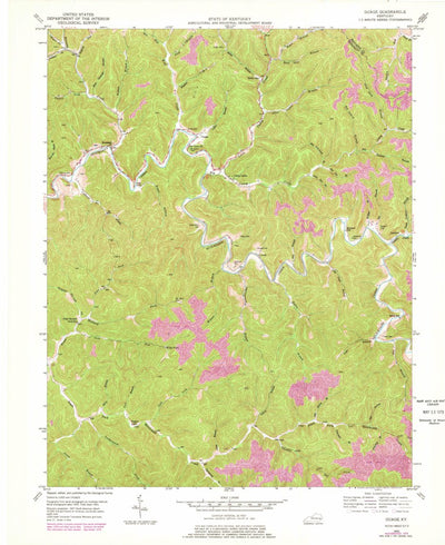 United States Geological Survey Guage, KY (1951, 24000-Scale) digital map