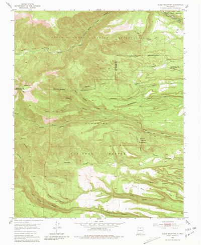 United States Geological Survey Guaje Mountain, NM (1952, 24000-Scale) digital map