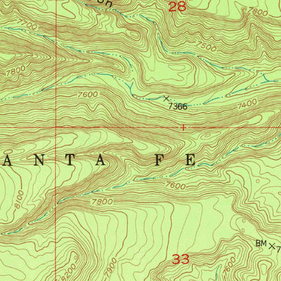 United States Geological Survey Guaje Mountain, NM (1952, 24000-Scale) digital map