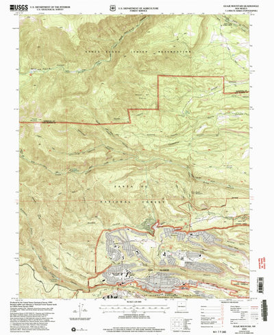 United States Geological Survey Guaje Mountain, NM (2002, 24000-Scale) digital map
