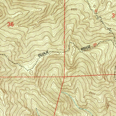 United States Geological Survey Guaje Mountain, NM (2002, 24000-Scale) digital map