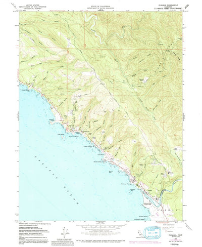 United States Geological Survey Gualala, CA (1960, 24000-Scale) digital map