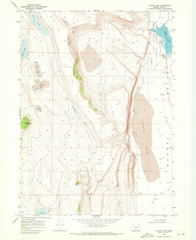 United States Geological Survey Guano Lake, OR (1968, 24000-Scale) digital map