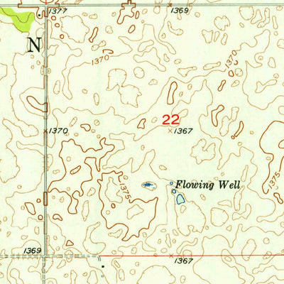 United States Geological Survey Guelph, ND (1955, 24000-Scale) digital map