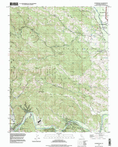 United States Geological Survey Guerneville, CA (1997, 24000-Scale) digital map