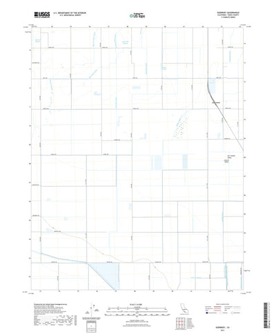 United States Geological Survey Guernsey, CA (2021, 24000-Scale) digital map