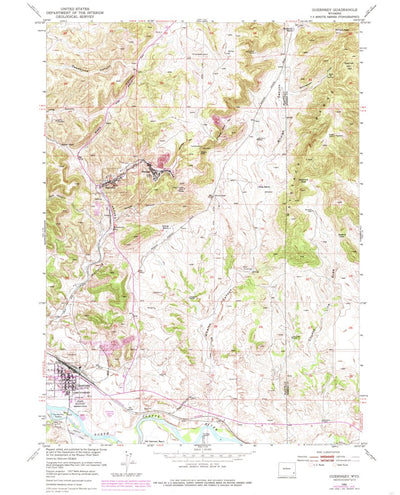United States Geological Survey Guernsey, WY (1950, 24000-Scale) digital map