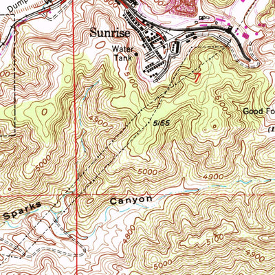 United States Geological Survey Guernsey, WY (1950, 24000-Scale) digital map