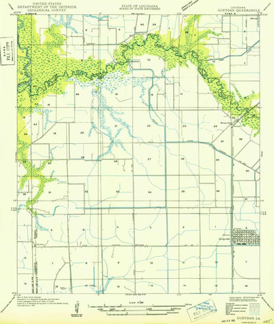 United States Geological Survey Gueydan, LA (1949, 31680-Scale) digital map