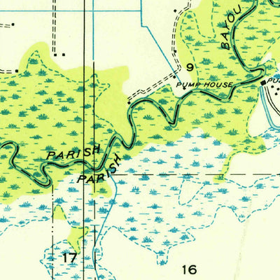 United States Geological Survey Gueydan, LA (1949, 31680-Scale) digital map