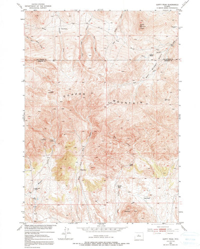 United States Geological Survey Guffy Peak, WY (1952, 24000-Scale) digital map