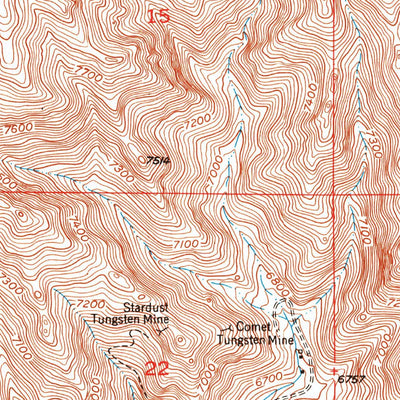 United States Geological Survey Guffy Peak, WY (1952, 24000-Scale) digital map