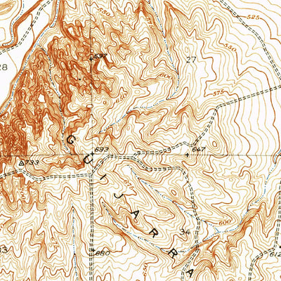 United States Geological Survey Guijarral Hills, CA (1936, 31680-Scale) digital map