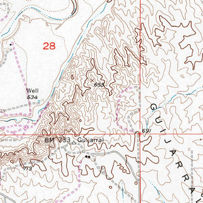 United States Geological Survey Guijarral Hills, CA (1956, 24000-Scale) digital map