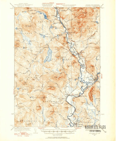United States Geological Survey Guildhall, VT-NH (1933, 62500-Scale) digital map