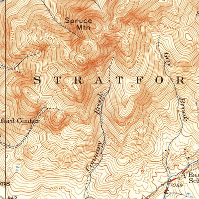 United States Geological Survey Guildhall, VT-NH (1933, 62500-Scale) digital map