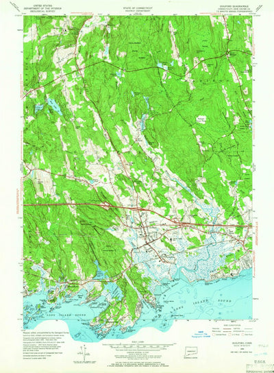 United States Geological Survey Guilford, CT (1954, 24000-Scale) digital map