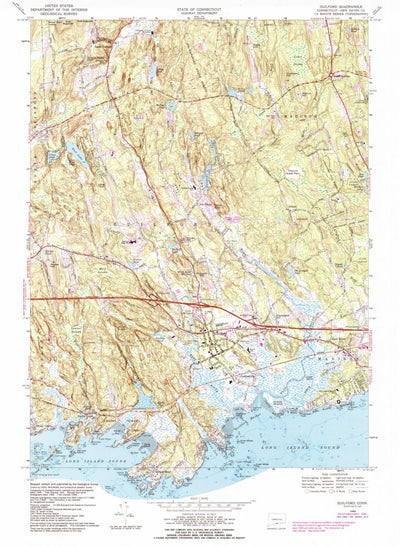United States Geological Survey Guilford, CT (1968, 24000-Scale) digital map
