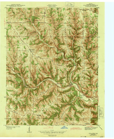 United States Geological Survey Guilford, IN (1943, 24000-Scale) digital map