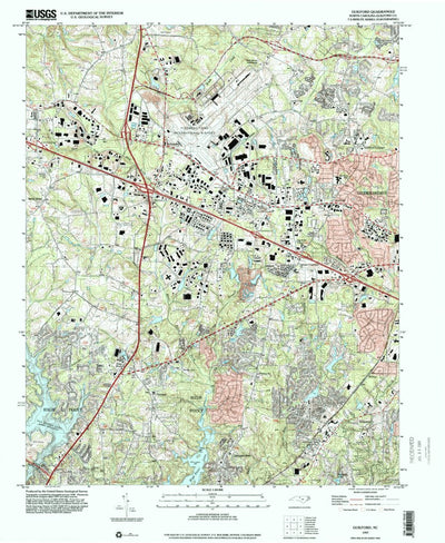United States Geological Survey Guilford, NC (1997, 24000-Scale) digital map