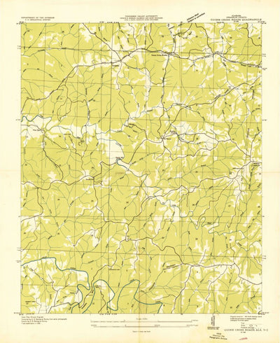 United States Geological Survey Guinn Cross Roads, AL (1936, 24000-Scale) digital map