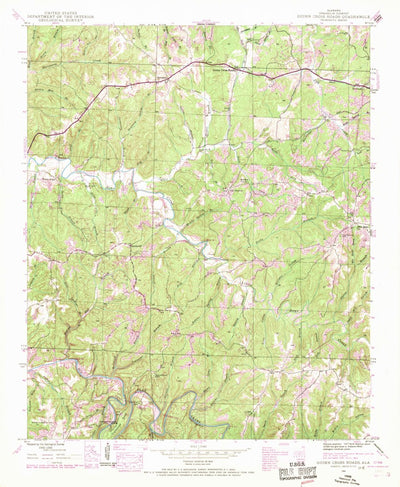 United States Geological Survey Guinn Cross Roads, AL (1946, 24000-Scale) digital map