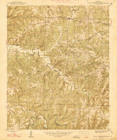 United States Geological Survey Guinn Cross Roads, AL (1947, 24000-Scale) digital map