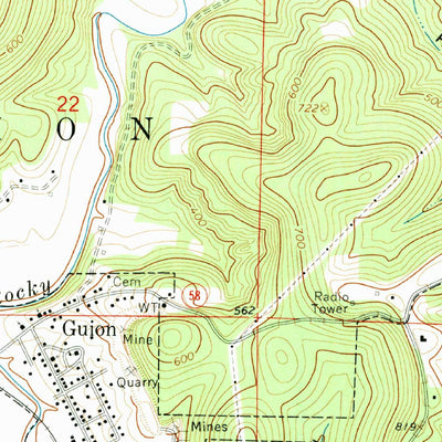 United States Geological Survey Guion, AR (1964, 24000-Scale) digital map