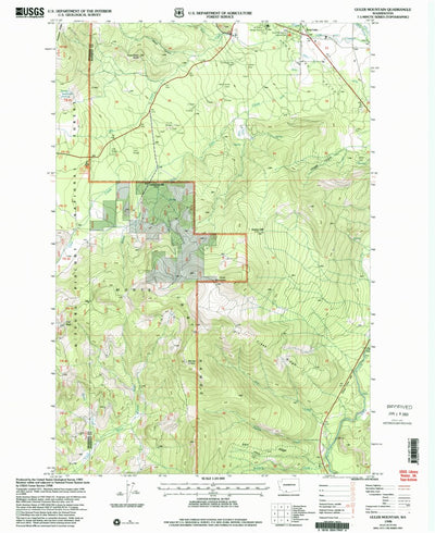 United States Geological Survey Guler Mountain, WA (1998, 24000-Scale) digital map
