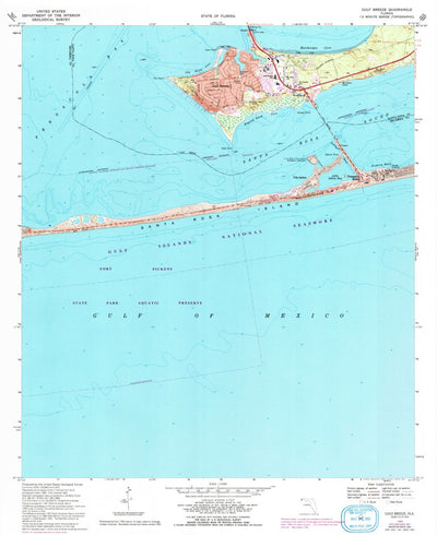 United States Geological Survey Gulf Breeze, FL (1969, 24000-Scale) digital map