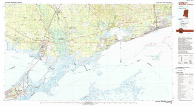 United States Geological Survey Gulfport, MS-LA (1982, 100000-Scale) digital map