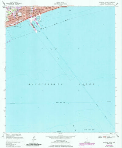 United States Geological Survey Gulfport South, MS (1954, 24000-Scale) digital map